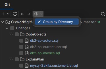 Group changes by directory